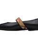 Burberry Burberry Black Check Strap Leather Robin Ballerina Flats - 3