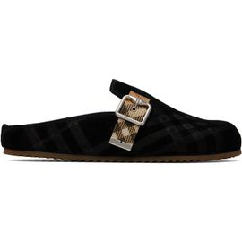 Burberry Burberry Black Check Suede Urchin Loafers