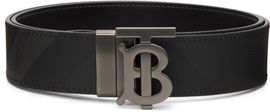 Burberry Burberry Black Check TB Reversible Belt
