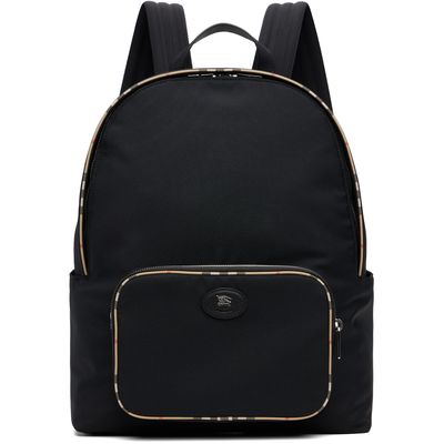 Burberry Burberry Black Check Trim Backpack
