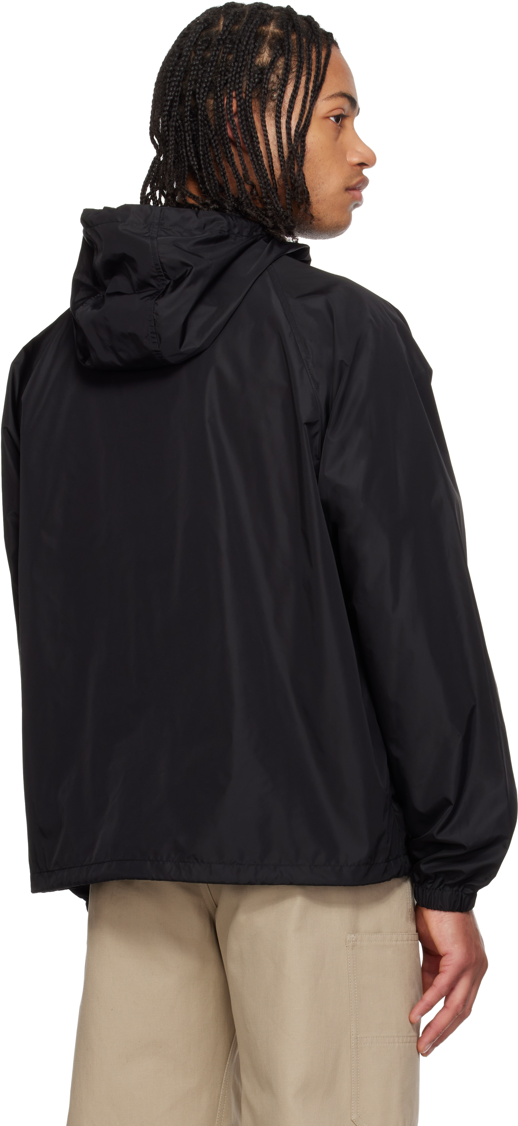 Burberry - Black Checker-Tape Nylon Hooded Jacket