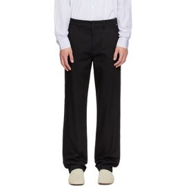 Burberry Burberry Black Cotton Twill Chino Trousers