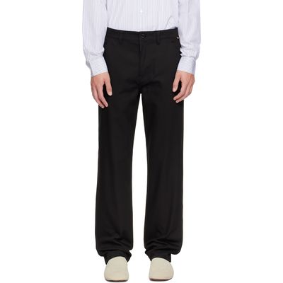 Burberry Burberry Black Cotton Twill Chino Trousers