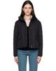 Burberry Burberry Black Cropped Quilted Nylon Hooded Jacket - 1