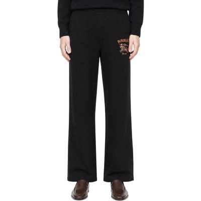 Burberry Burberry Black Knight Check Cotton Sweatpants