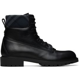 Burberry Burberry Black Leather Durham Boots