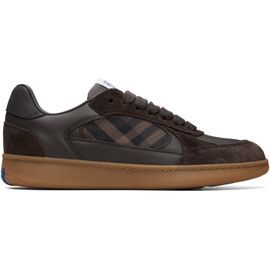Burberry Burberry Black Leather Suede & Check Terrace Sneakers​