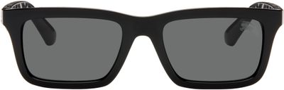 Burberry Burberry Black Logo Rectangular Sunglasses