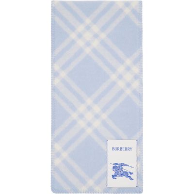 Burberry Burberry Blue Check Wool Scarf