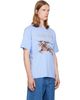 Burberry Burberry Blue Cross Stitch Knight Cotton T-shirt - 2