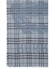 Burberry Burberry Blue Wide Knight Check Wool Silk Scarf - 2