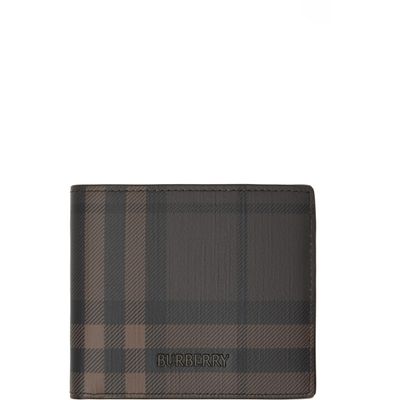 Burberry Burberry Brown City Check Bifold Wallet
