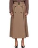Burberry Burberry Brown Gabardine Trench Midi Skirt - 1