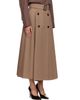 Burberry Burberry Brown Gabardine Trench Midi Skirt - 2