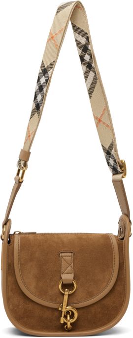 Burberry Burberry Brown Mini B Clip Messenger Bag