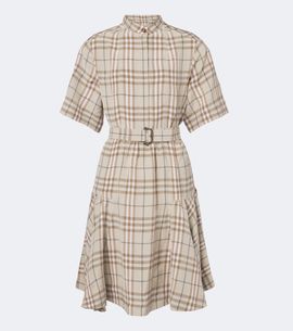 Burberry Burberry Burberry Check belted minidress