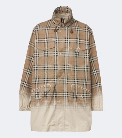 Burberry Burberry Burberry Check cotton gabardine parka