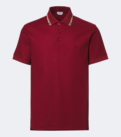 Burberry Burberry Burberry Check cotton piqué polo shirt