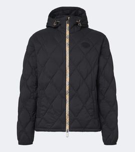 Burberry Burberry Burberry Check hooded quilted jacket