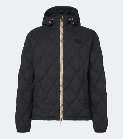 Burberry Burberry Burberry Check hooded quilted jacket