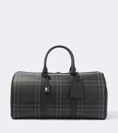Burberry Burberry Burberry Check leather-trimmed duffel bag