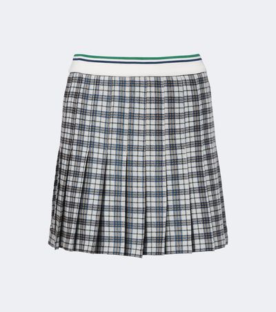 Burberry Burberry Burberry Check pleated tweed miniskirt