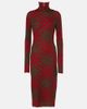 Burberry Burberry Burberry Check ribbed-knit midi dress - 1