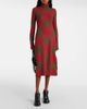 Burberry Burberry Burberry Check ribbed-knit midi dress - 2
