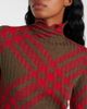 Burberry Burberry Burberry Check ribbed-knit midi dress - 4