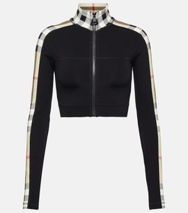 Burberry Burberry Burberry Check technical jersey track jacket