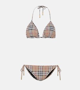 Burberry Burberry Burberry Check triangle bikini