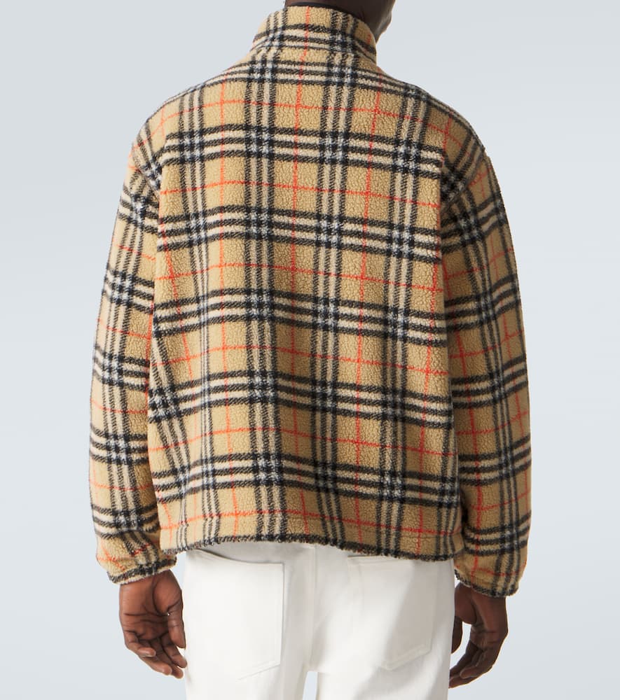 Burberry - Check wool-blend zip-up jacket