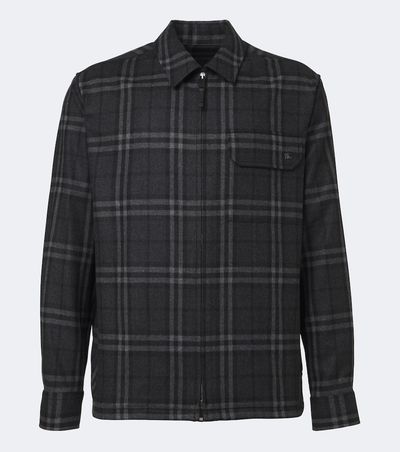 Burberry Burberry Burberry Check wool and cashmere jacket