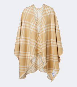 Burberry Burberry Burberry Check wool, silk, and cashmere cape