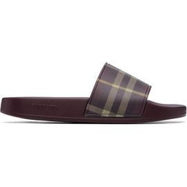 Burberry Burberry Burgundy Check Slides