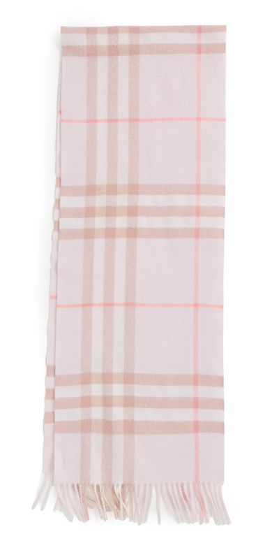 Burberry Burberry Cashmere Check Scarf Quartz Pink One
