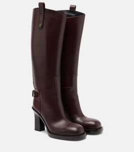 Burberry Burberry Cavalier 85 leather knee-high boots