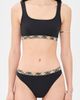 Burberry Burberry Check Trim Bikini Bottoms Black - 4
