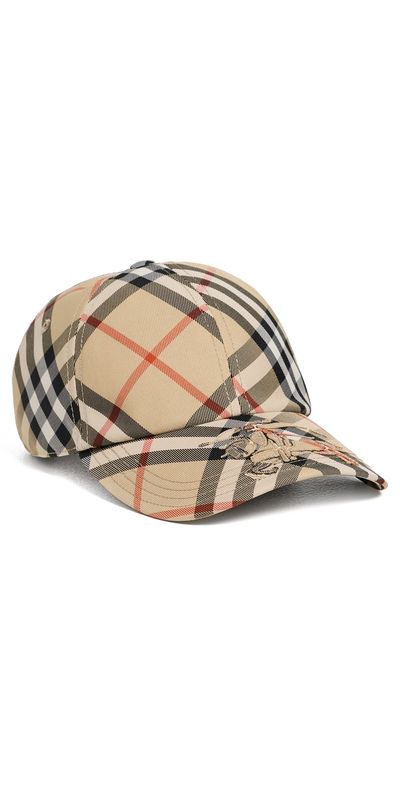Burberry Burberry Check Twill Baseball Cap Sand IP Check