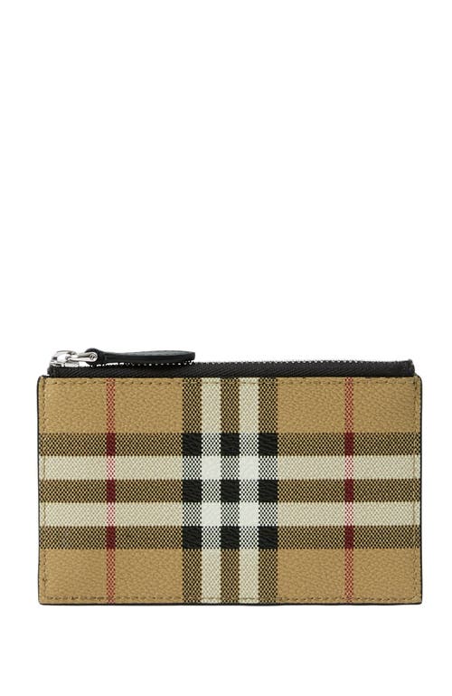 burberry - Check Zip Card Case