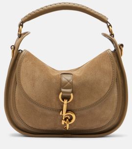 Burberry Burberry Clip Messenger suede top-handle bag
