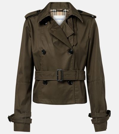 Burberry Burberry Cropped cotton gabardine trench jacket
