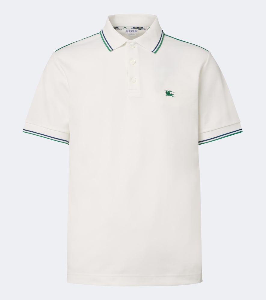 Burberry - EKD cotton-blend piqué polo shirt