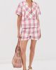 Burberry Burberry Evelyn Check Shorts Aubergine Purple - 5