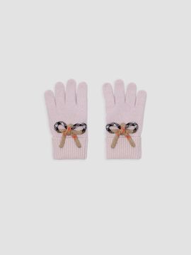 Burberry Burberry Girl's Little Girl's & Girl's Check Bow Wool-Cashmere Gloves