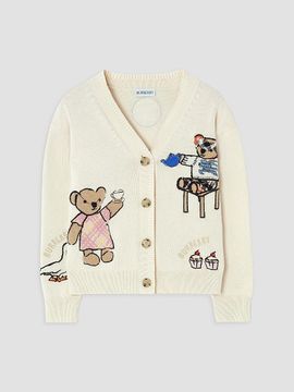 Burberry Burberry Girl's Little Girl's & Girl's Tea Party Thomas Bear Cardigan