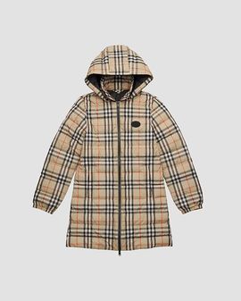Burberry Burberry Girl's Little Girl's & Girl's Vanessa Long Check Hooded Coat