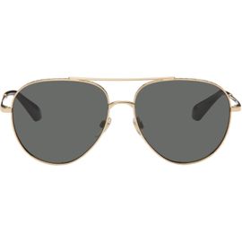 Burberry Burberry Gold Metal Check Aviator Sunglasses