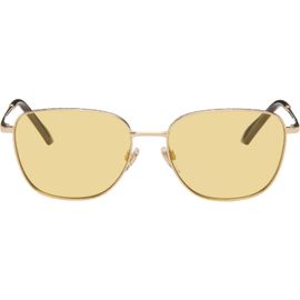Burberry Burberry Gold Metal Check Square Sunglasses