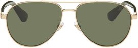 Burberry Burberry Gold Metal Shield Aviator Sunglasses​